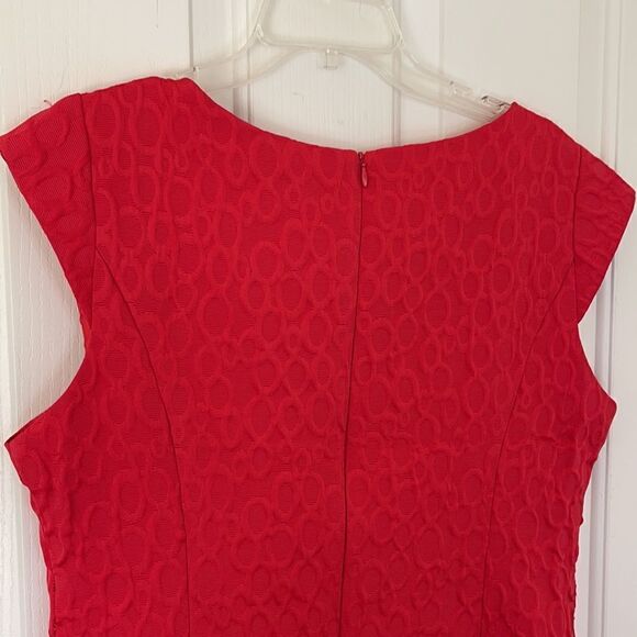 Sandra Darren red Sheath/Bodycon Dress with bow Size 16 - Picture 6 of 10